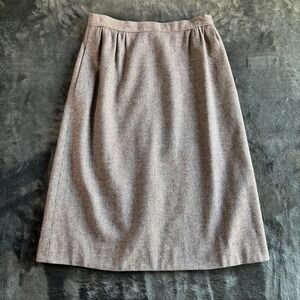 Vintage Brown Tweed Skirt Women's Size 10 Knee‎ Length Career Office